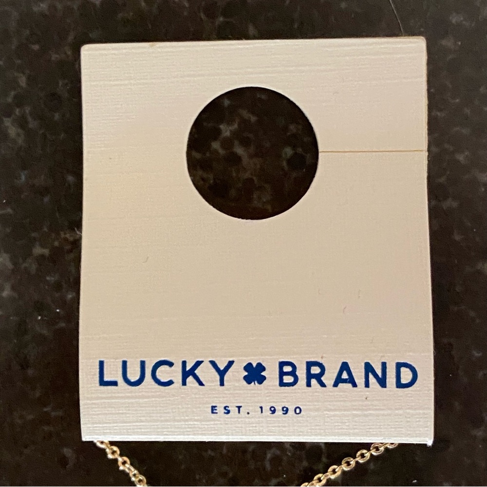 🌟HOST PICK🌟 NWT Lucky Brand Genuine Sapphire Pendant - Picture 6 of 12